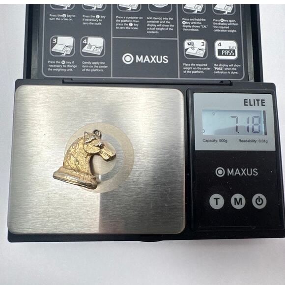 Vintage Mid-Century Knight Chess Piece Charm Renaissance Revival Style - Picture 6 of 6